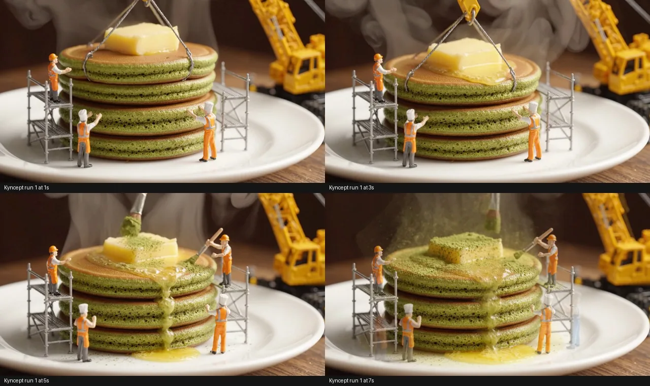 Frame samples from the first Kyncept eight-second clip